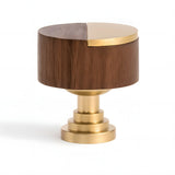 High-end Walnut Wood Brass Cabinet Knob