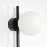 white globe wall fixture