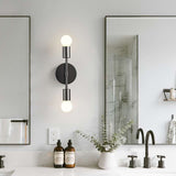 Black Wall Sconce – Hallway Light Fixtures & Modern Bathroom Lighting - View 2