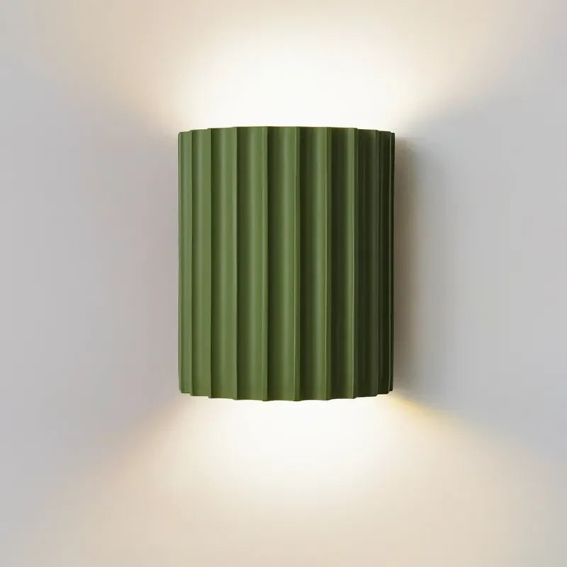 green wall sconces