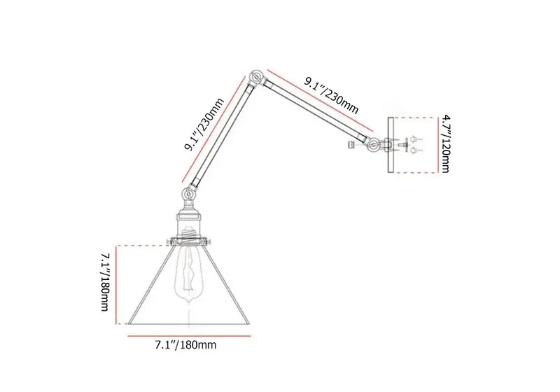 black metal wall lamp