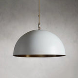Watley Dome Pendant in White