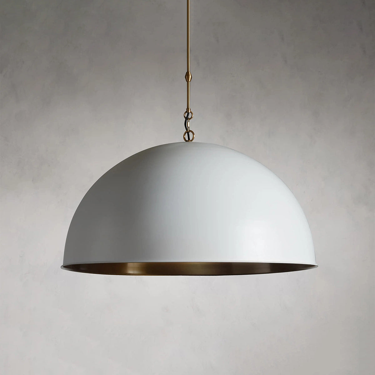 Watley Dome Pendant in White
