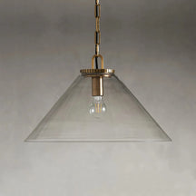 Wescott Cone Pendant with Chain Brass