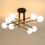 white glass shade ceiling light